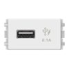 Ổ USB 2.1A đơn màu trắng	8431USB_WE_G19