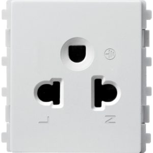 Ổ cắm đơn 3 chấu màu trắng	84426MUES_WE_G19