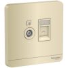 Ổ cắm tivi + mạng cat6	E8332TVRJS6_WG