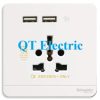 Bộ ổ cắm đa năng và sạc USB đôi E8342616USB_WE_G19