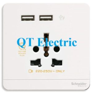 Bộ ổ cắm đa năng và sạc USB đôi E8342616USB_WE_G19
