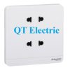 Ổ cắm đôi 2 chấu màu trắng	E83426U2_WE_G19